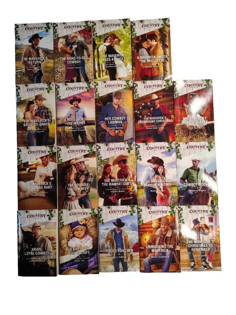 19 Harlequin Country Legacy Romance Novel Bundle Set #4